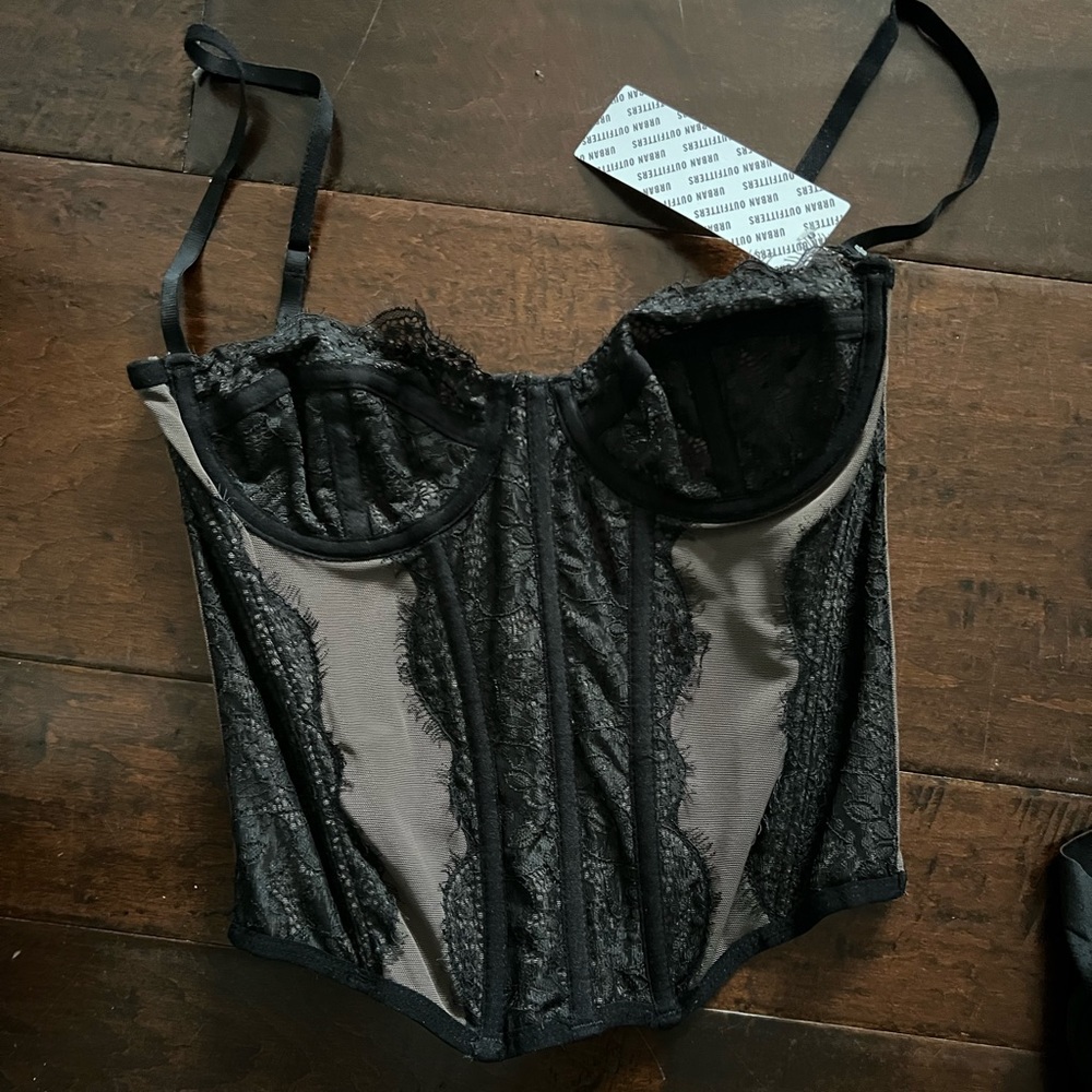 NWT urban outfitters corset black